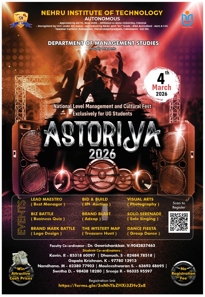 ASTORIYA 26 Inter Collegiate Business and Cultural Fest! Poster 